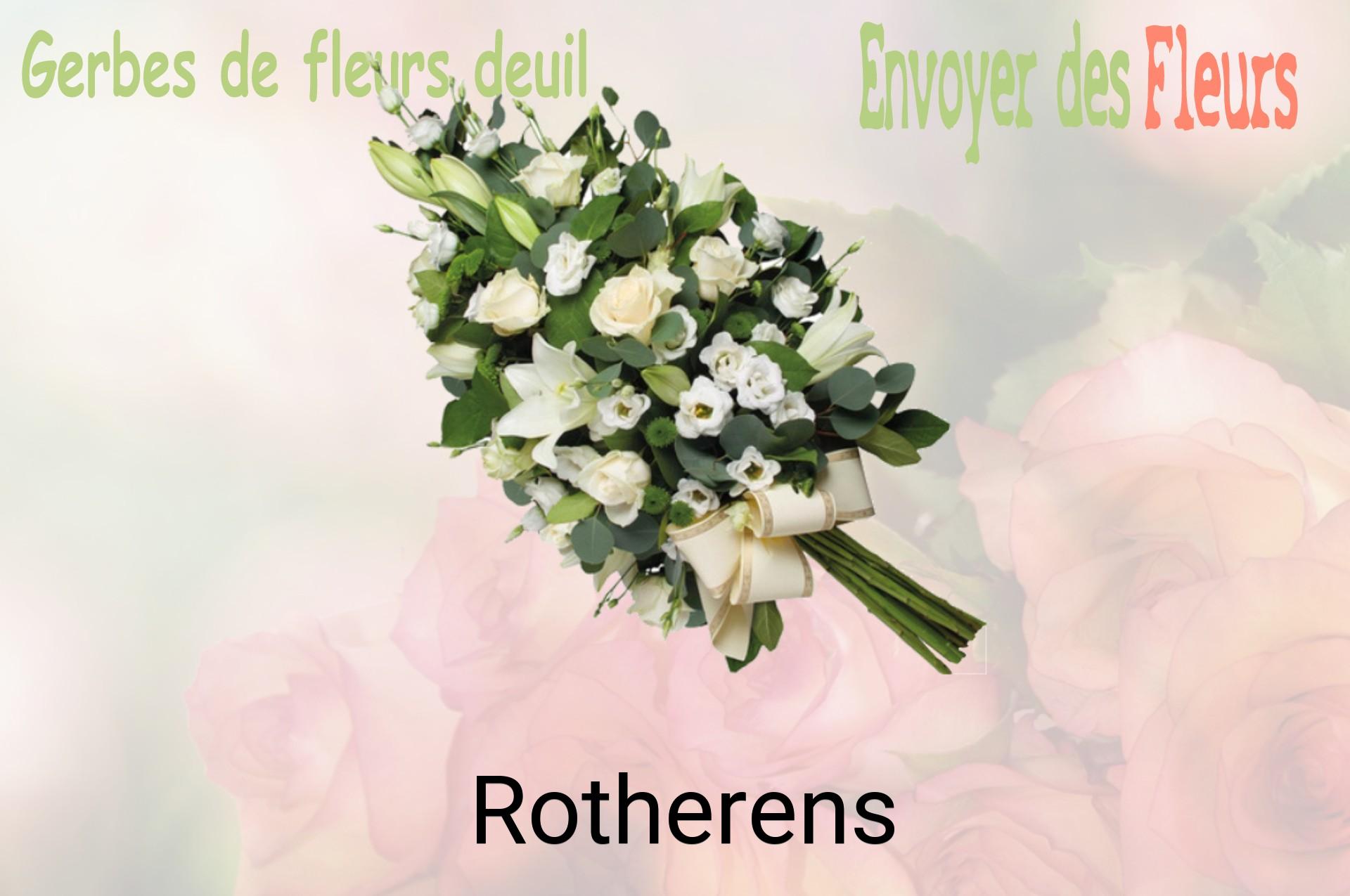 Gerbe de fleurs de deuil livrée à Rotherens